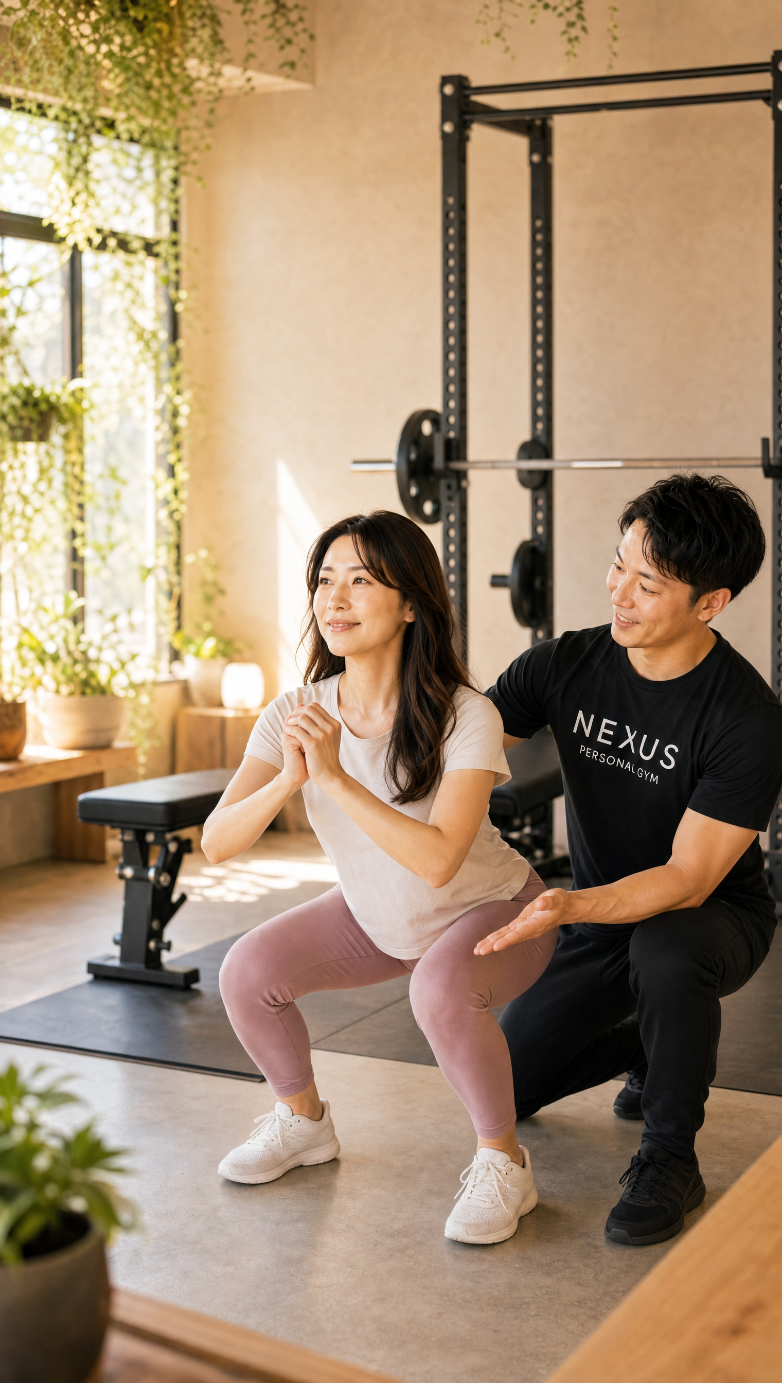 NEXUSパーソナルジム 女性スクワットトレーニング