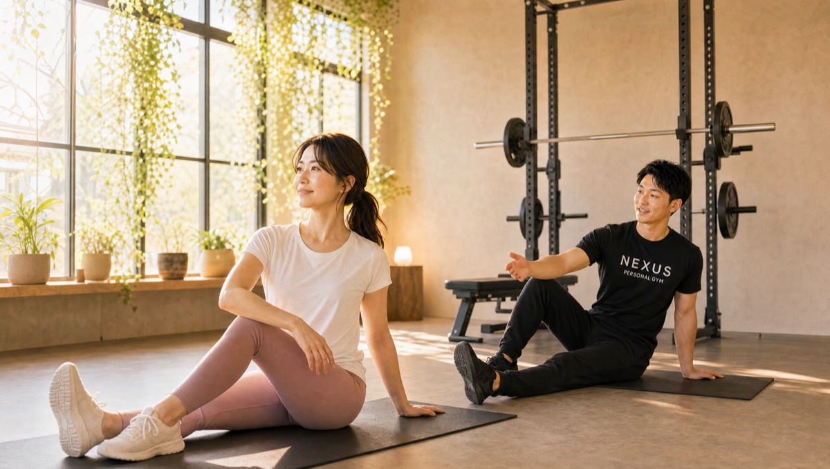 せせらぎ緑道のウォーキングに筋力トレーニングを組み合わせる提案