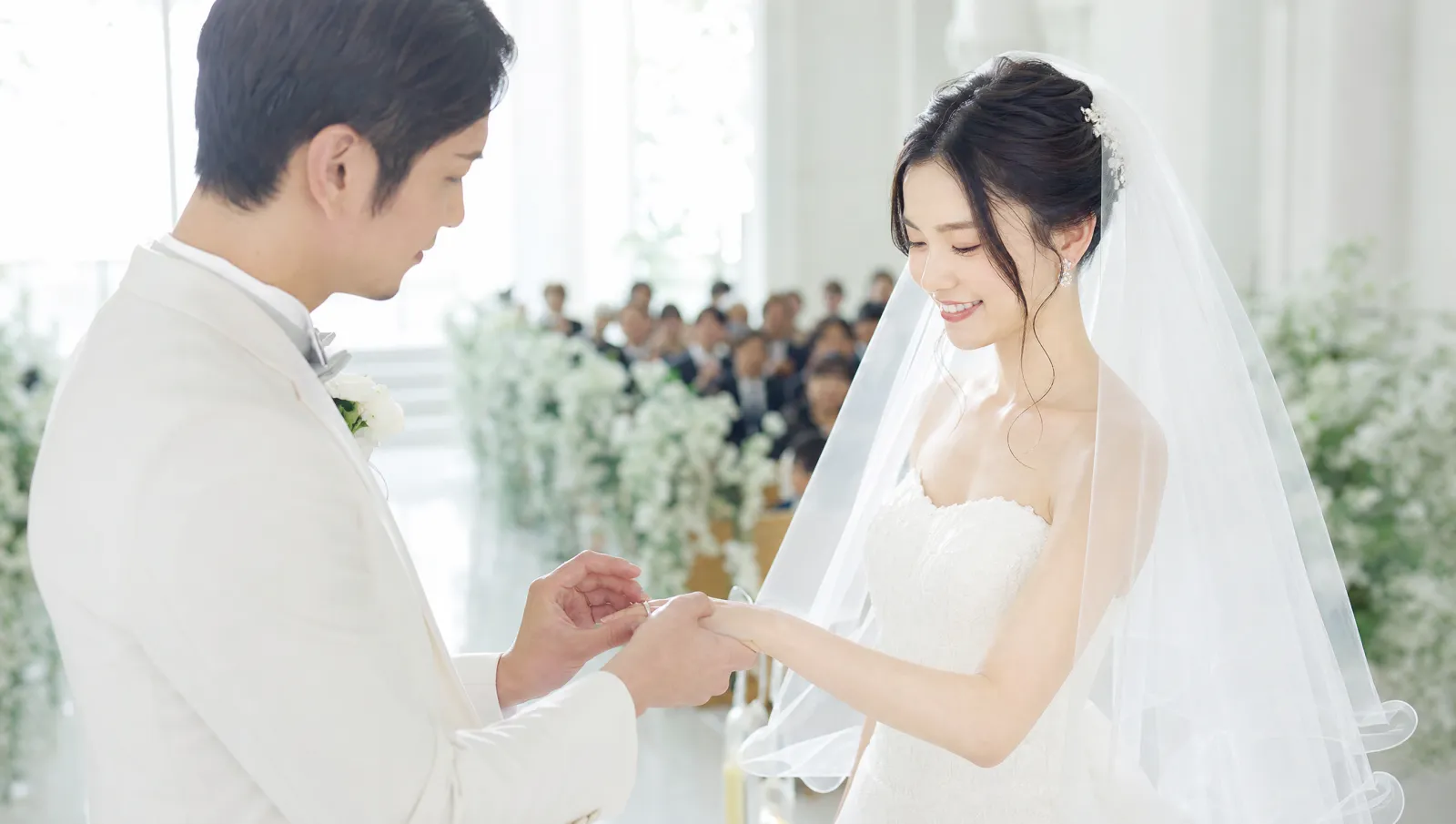 自信を持って挙式当日を迎えた新婦